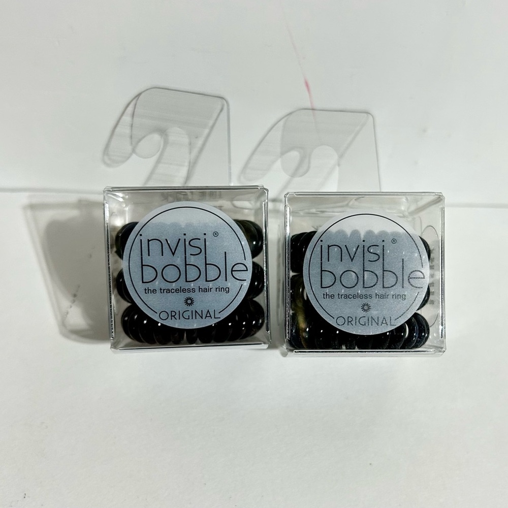 Invisibobble Original Traceless Hair Ring Tie Coil Black 3pk (6) Bundle NEW